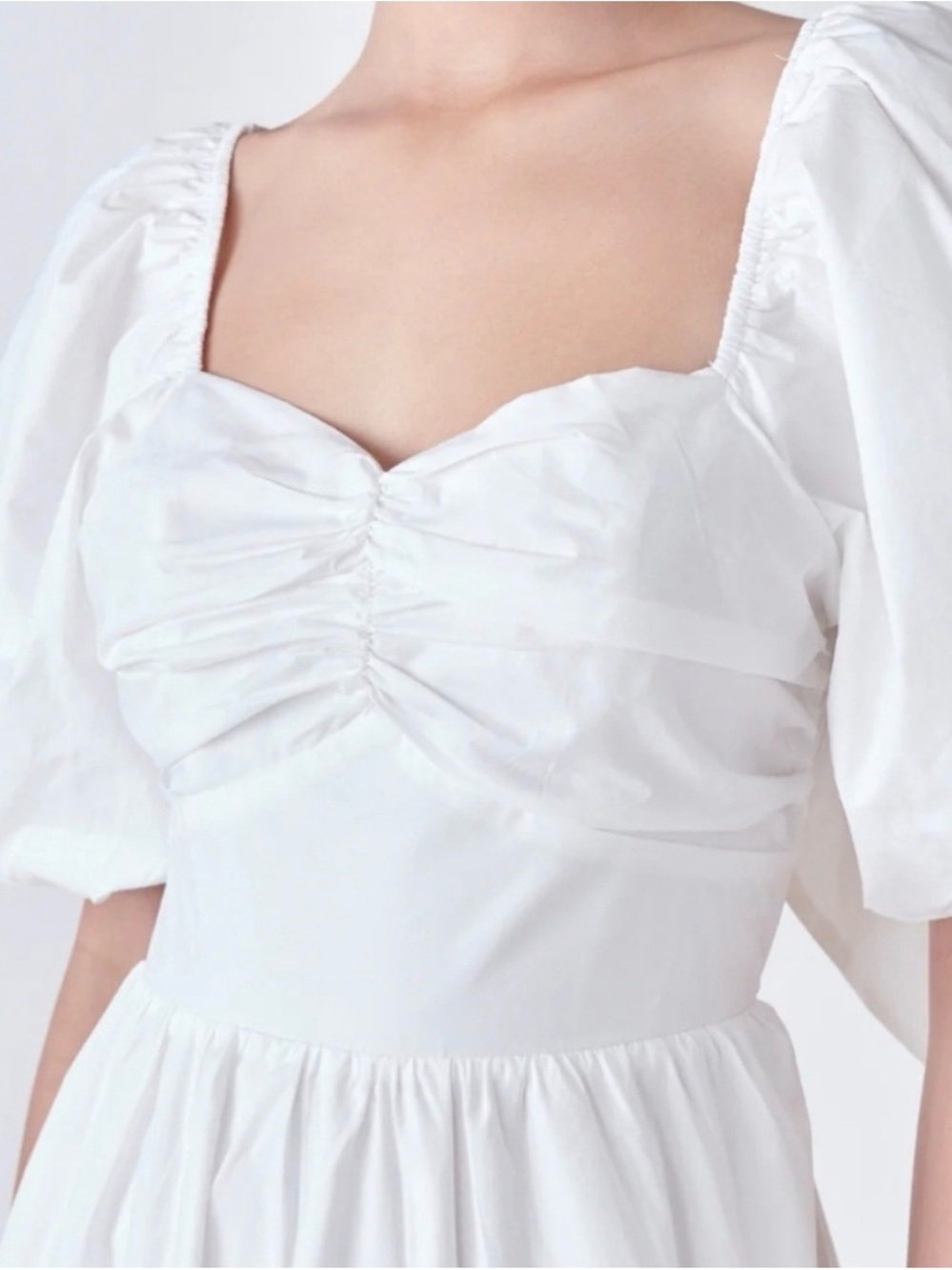English Factory Short-Sleeve Bow-Back Linen Midi Dress - Picture 6 of 9